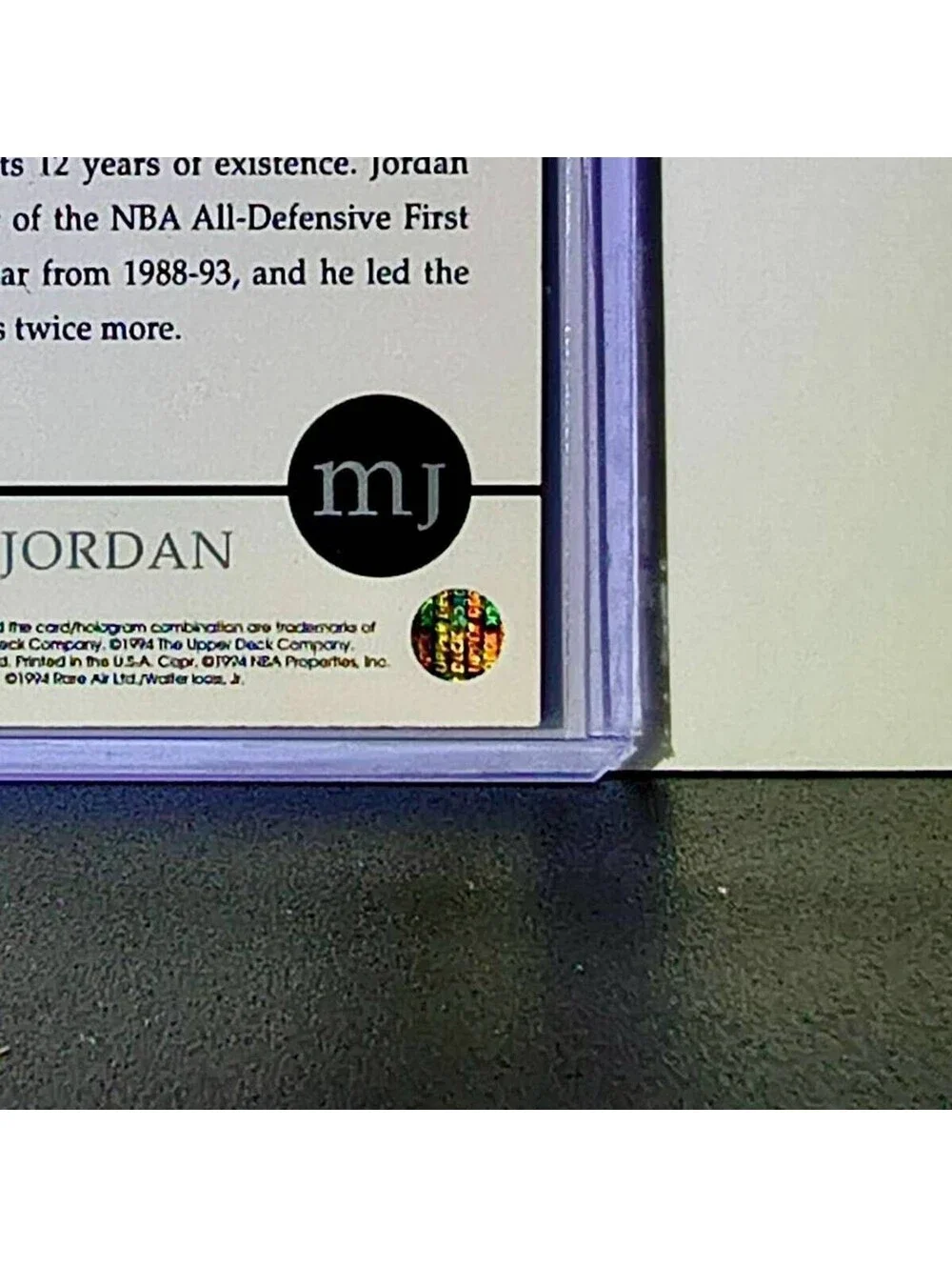 Michael Jordan 1994 Upper Deck Rare Air MJ Decade of Dominance #65 Card Bulls